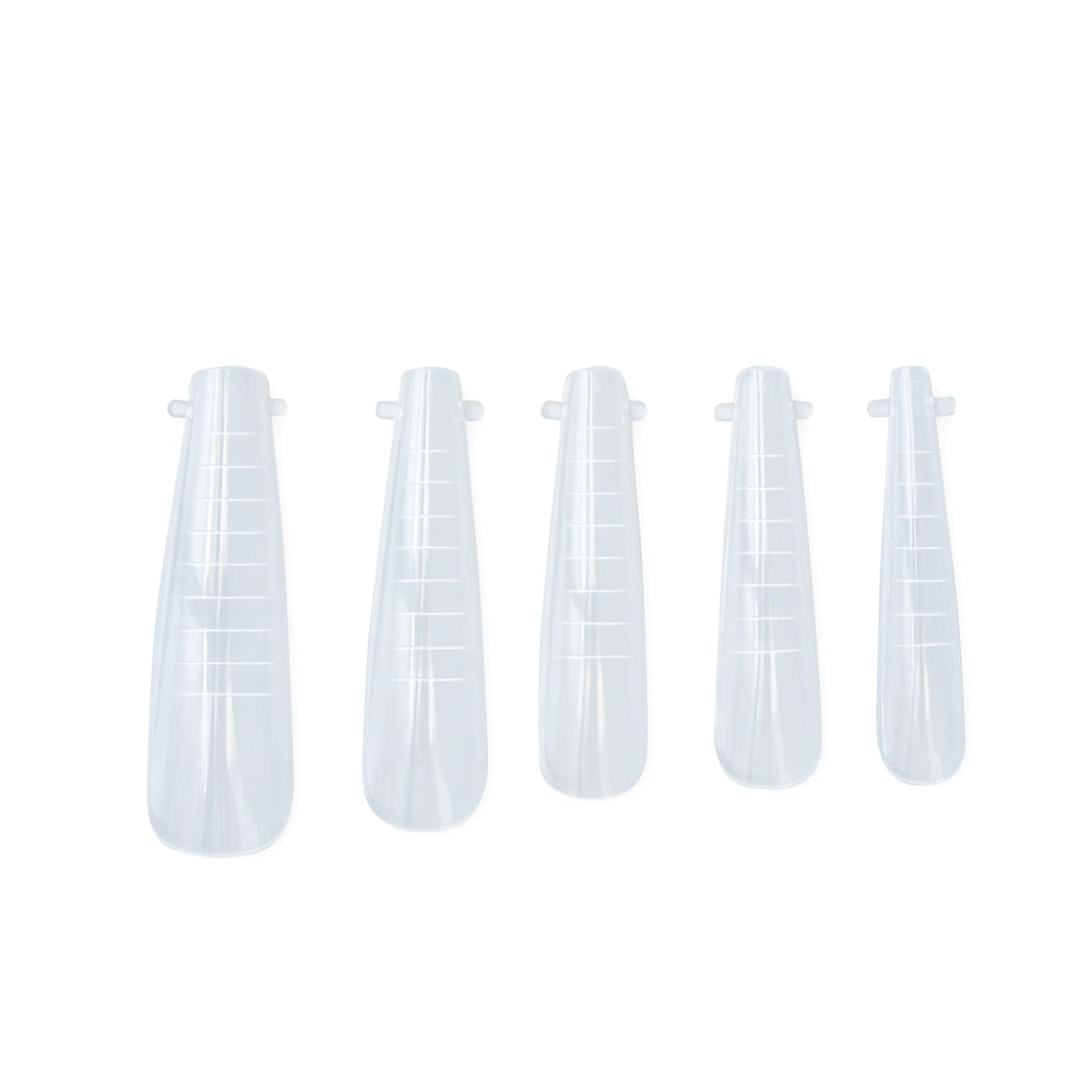 Caixa de Tips Natural Coffin Dual Forms 120 uni.