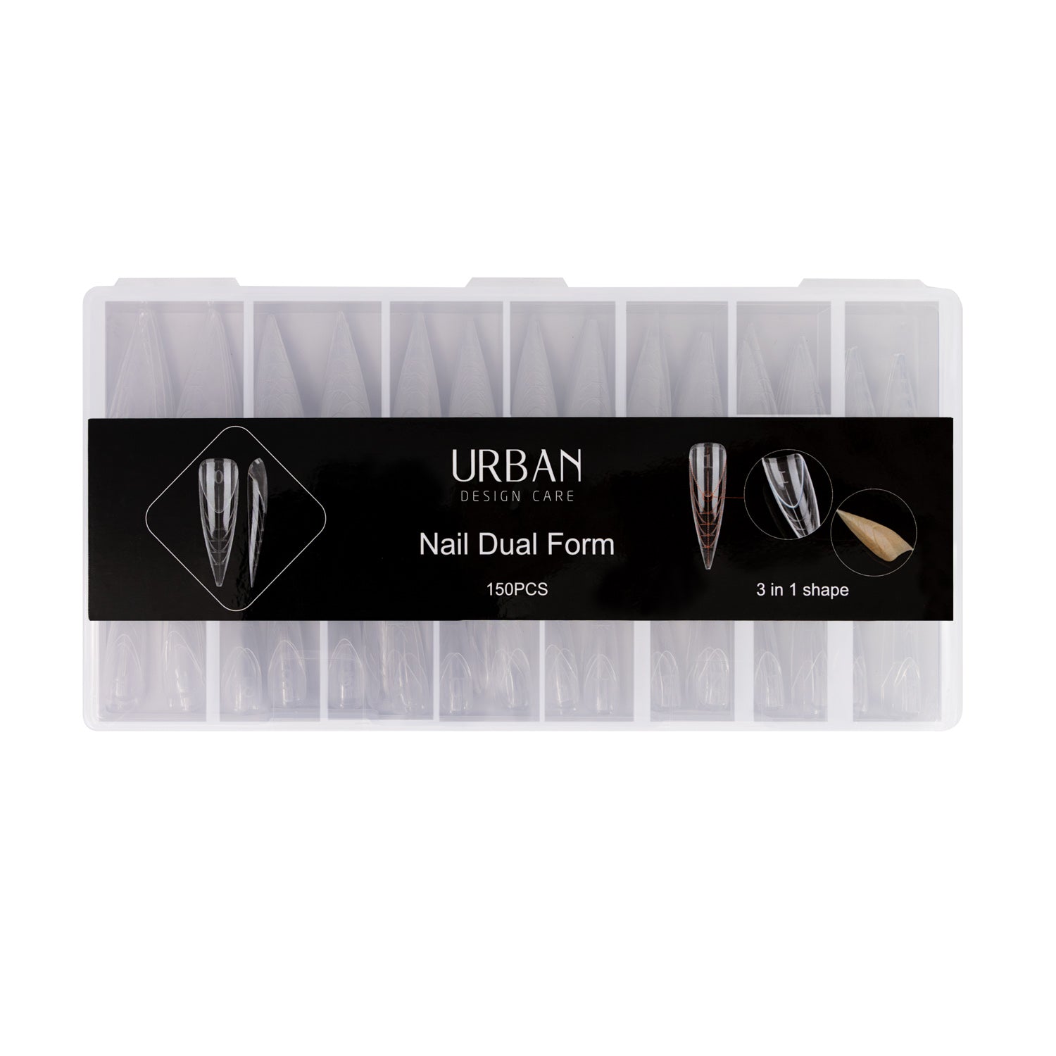 Caixa Nail Dual Form 3 em 1 - 150 uni.