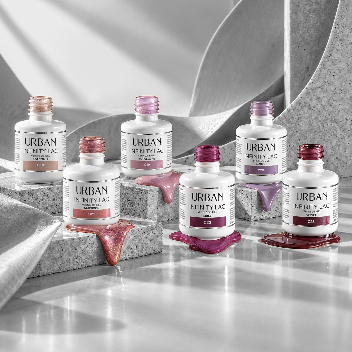Kit 6 cores de Verniz Gel Infinity Lac Áurea Collection
