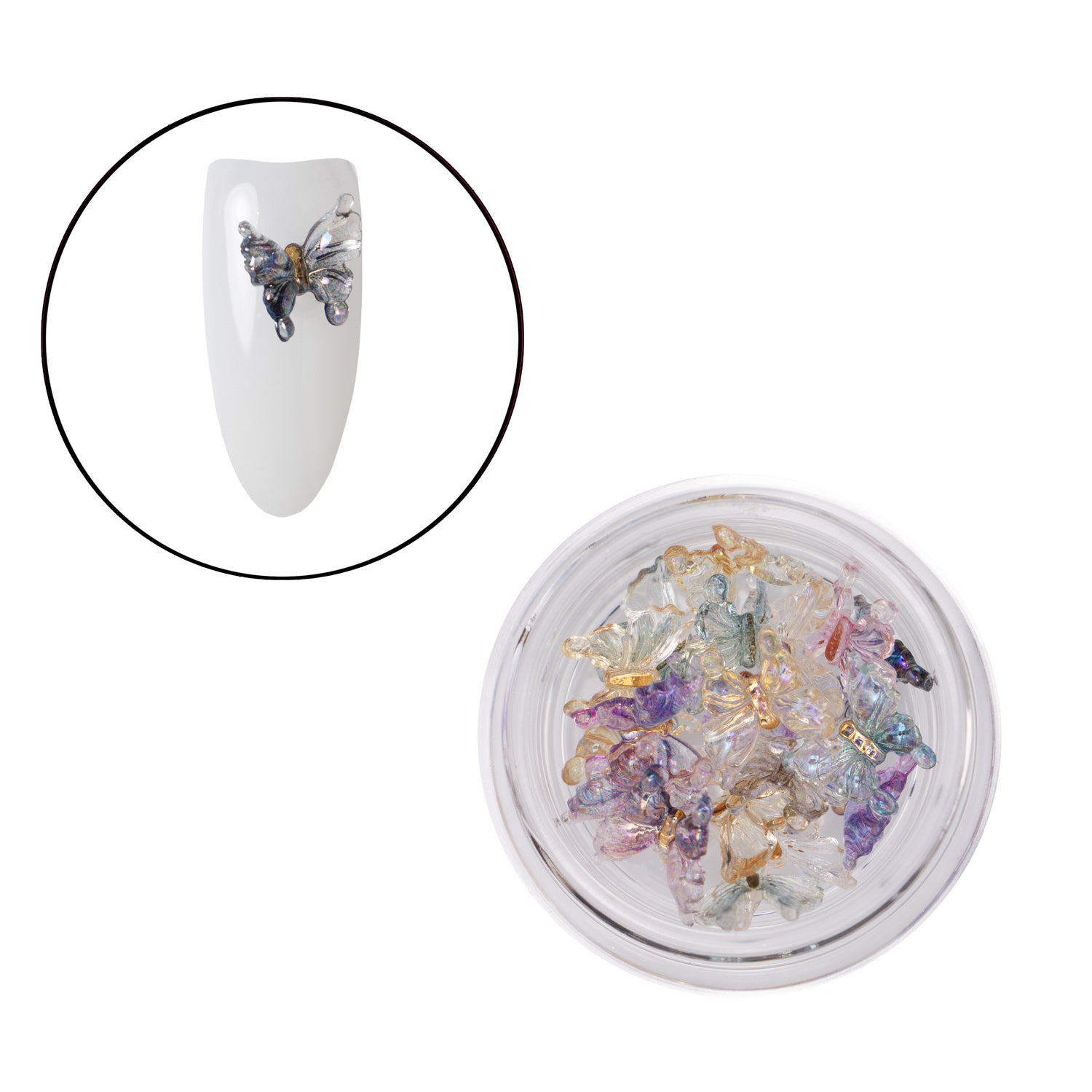 Cristal Colorful Butterfly 3D