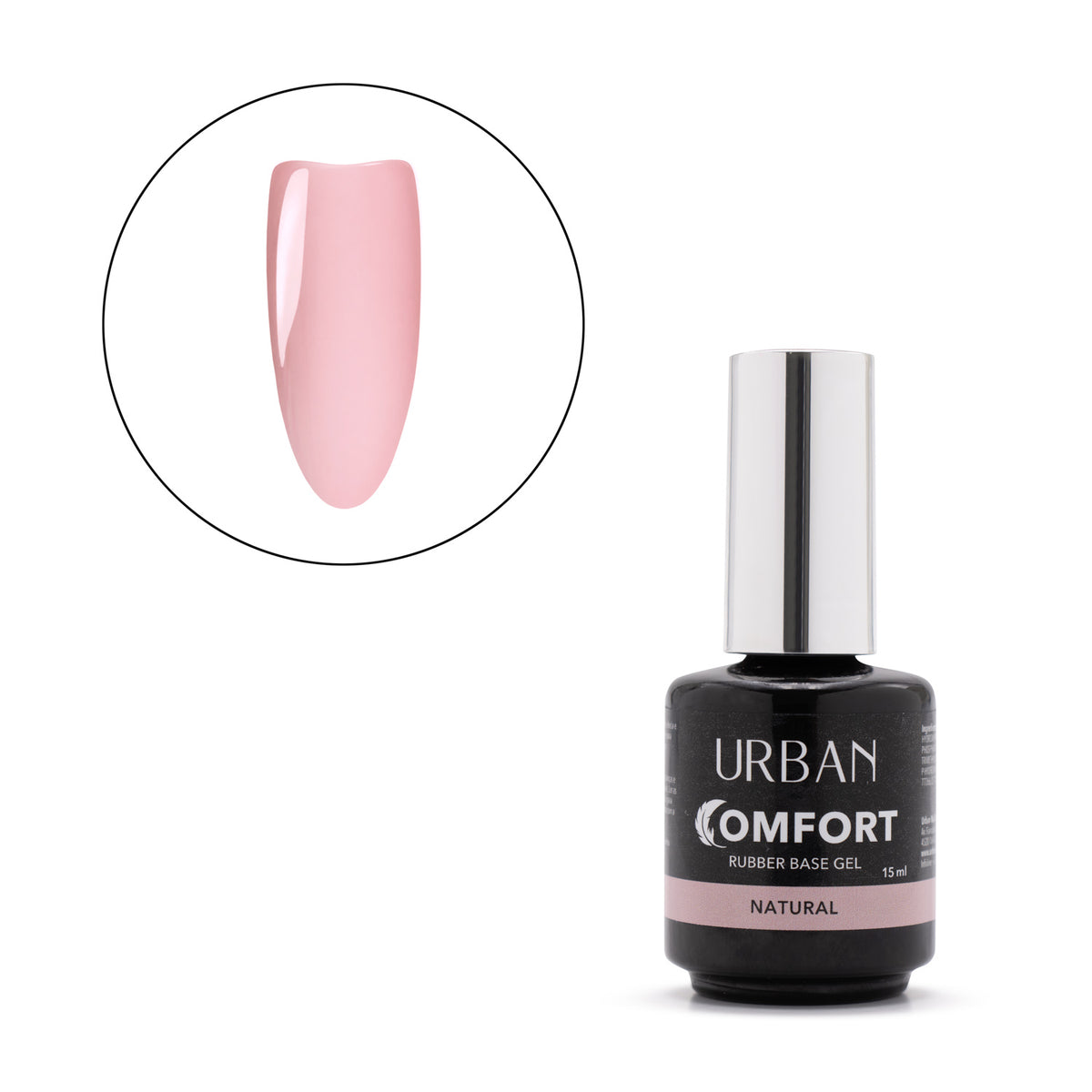 Base de Verniz Gel Comfort Rubber Base Natural 15ml