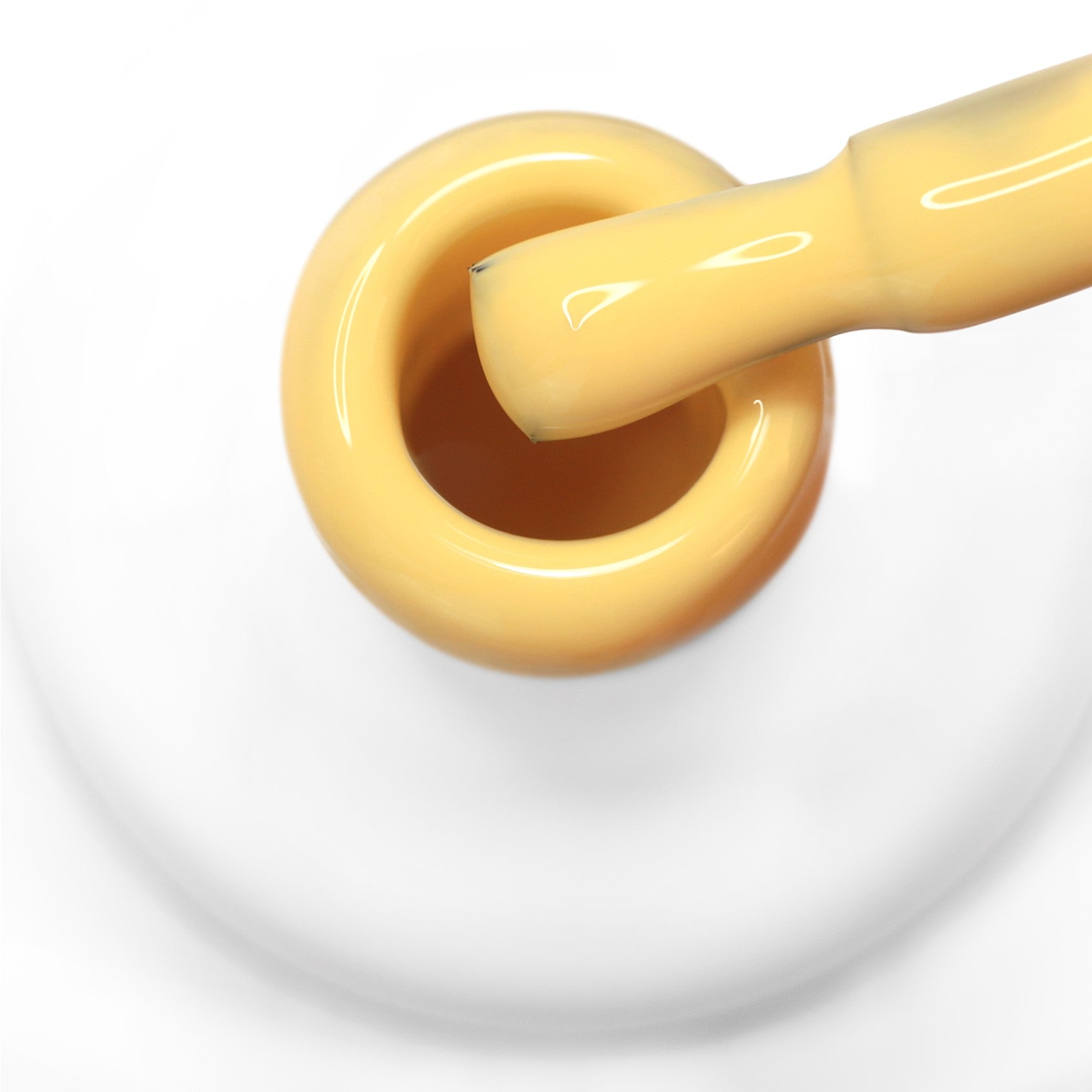 Pincel a sair do gargalo a mostrar a cor amarelo