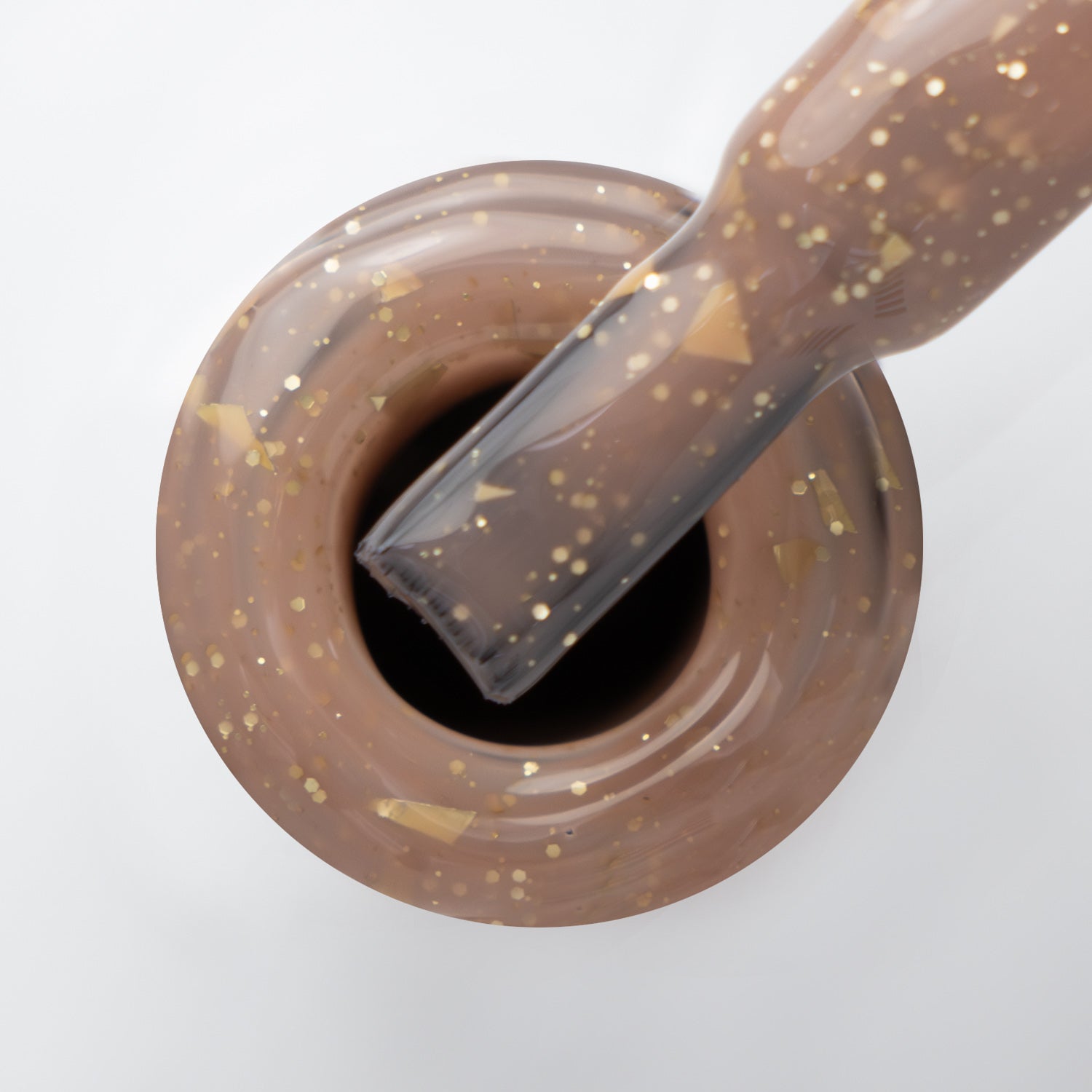 Pincel e gargalo a mostrar a cor