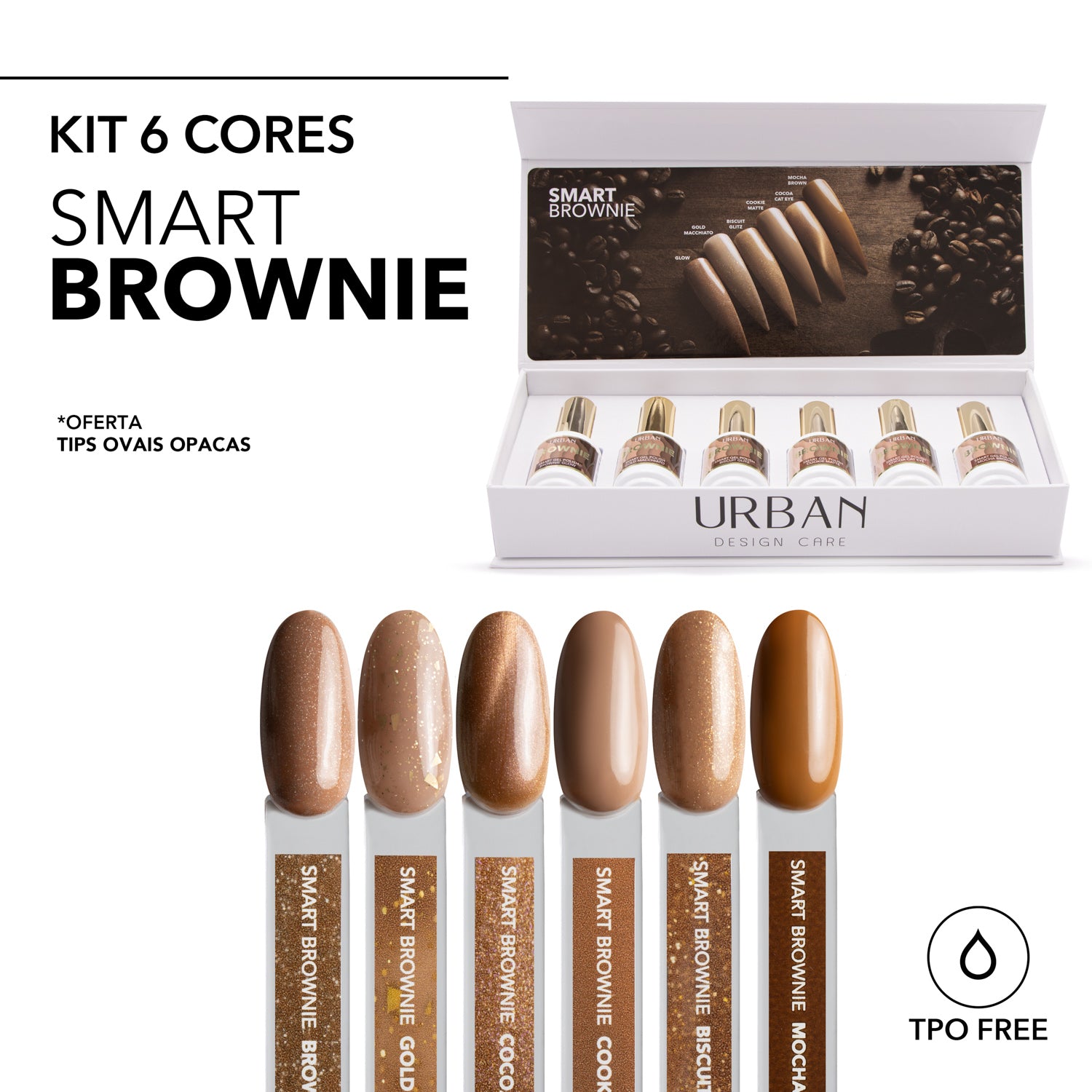 Kit com as 6 tips a mostrar as cores e ofertaas