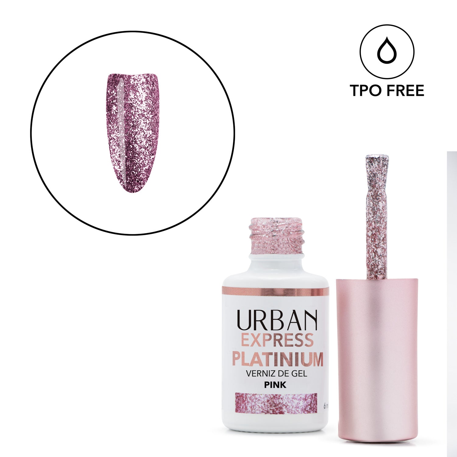 Verniz Gel Express Platinium Pink Nº 3 6ml