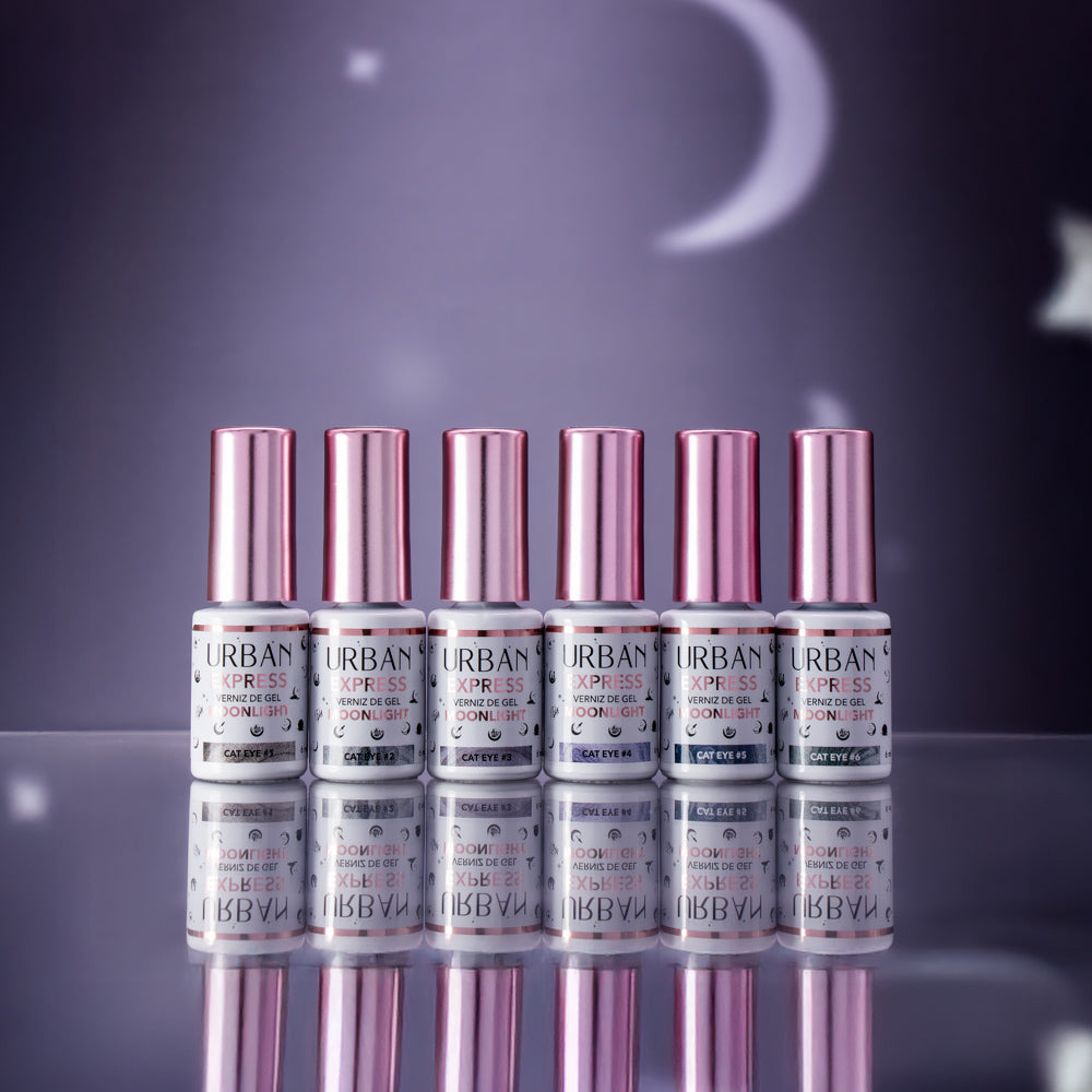 Kit Verniz Gel 6 Cores Express Moonlight Cat Eye (