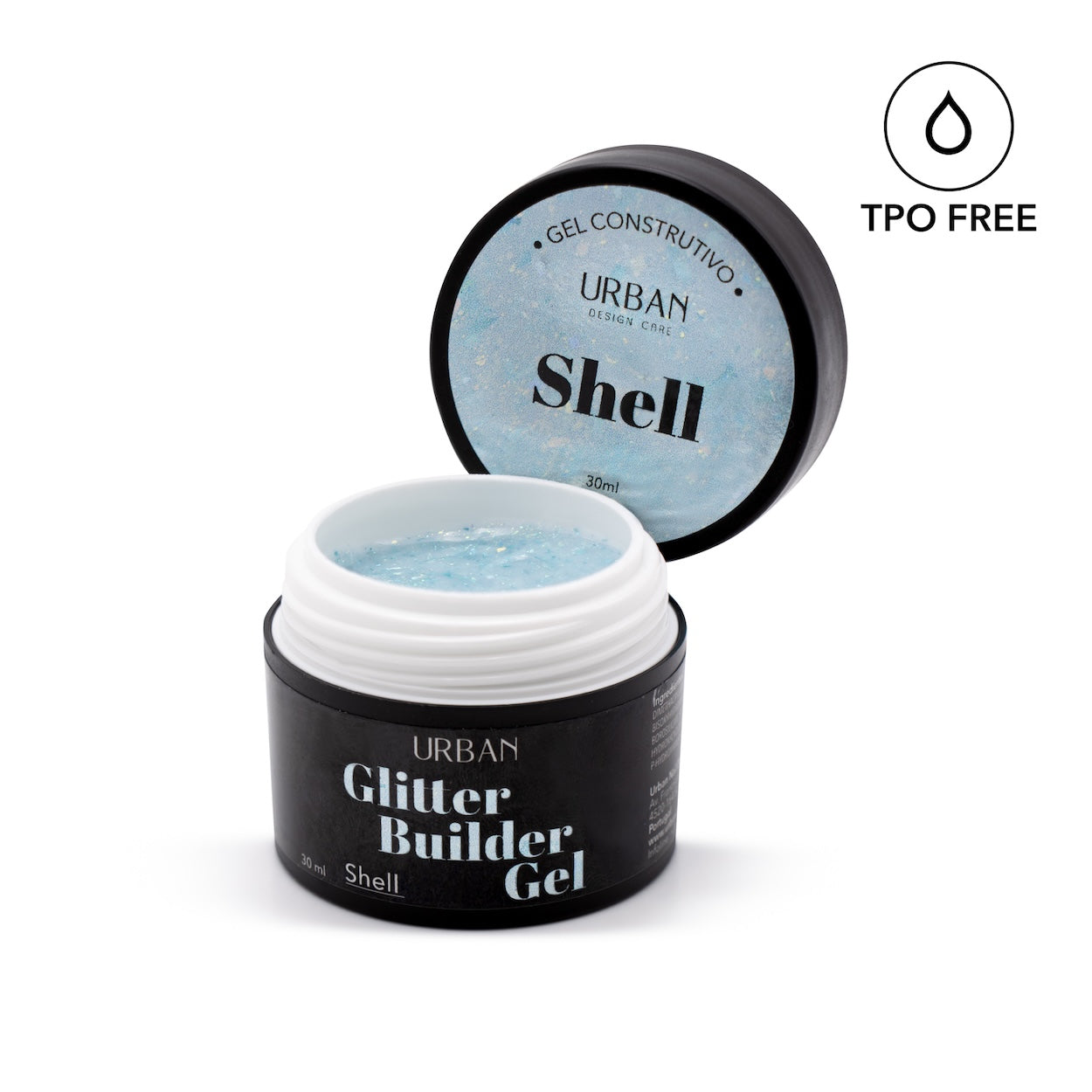 Gel de construction - Glitter Builder Gel Shell 30 ml