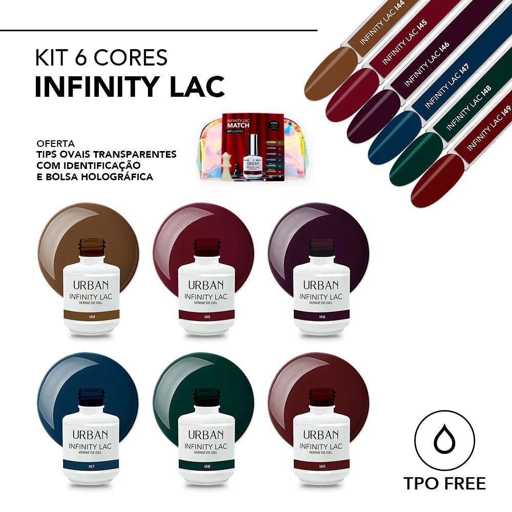 Kit Verniz Gel 6 Cores Infinity Lac Match (