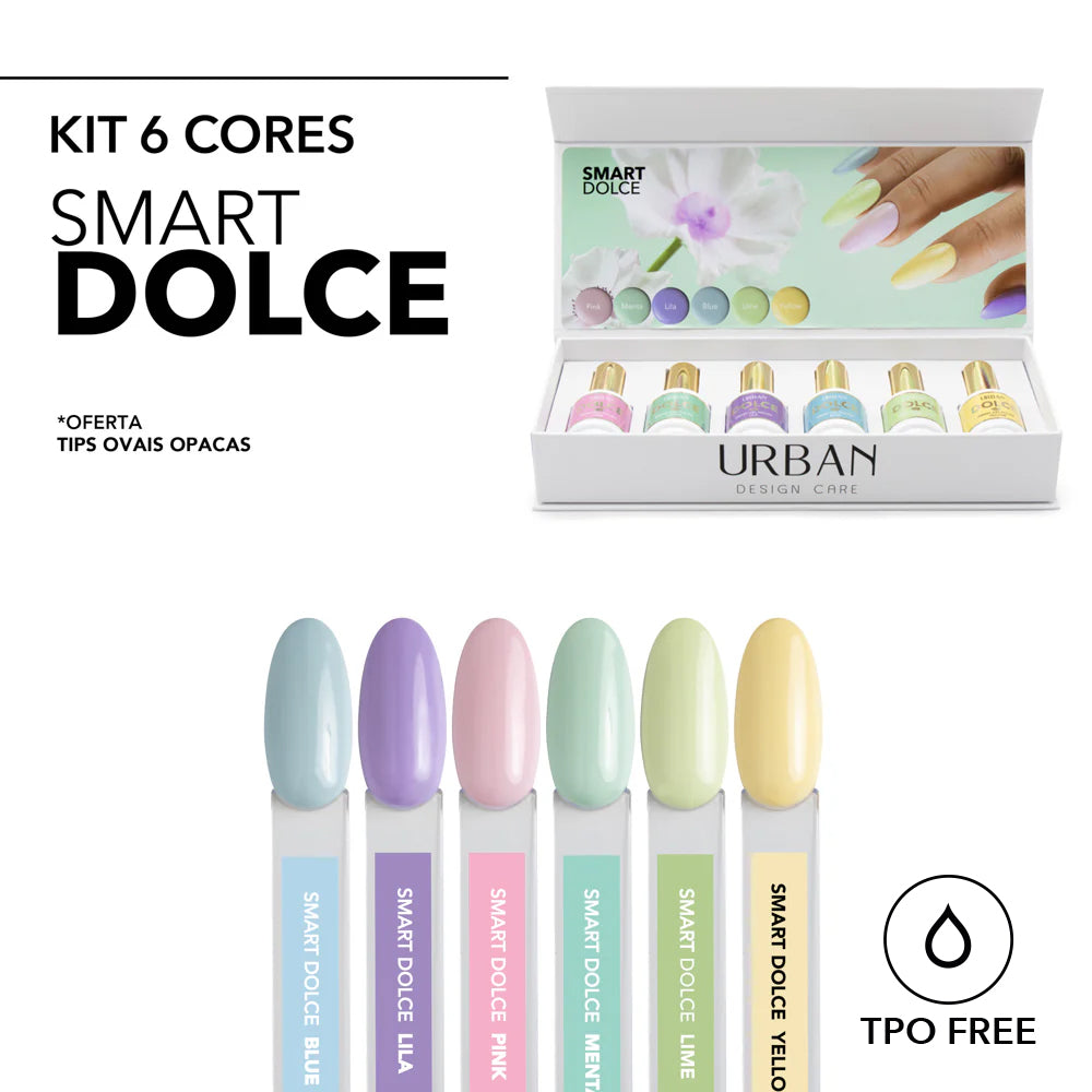 Kit Verniz Gel 6 cores Smart Dolce 15ml