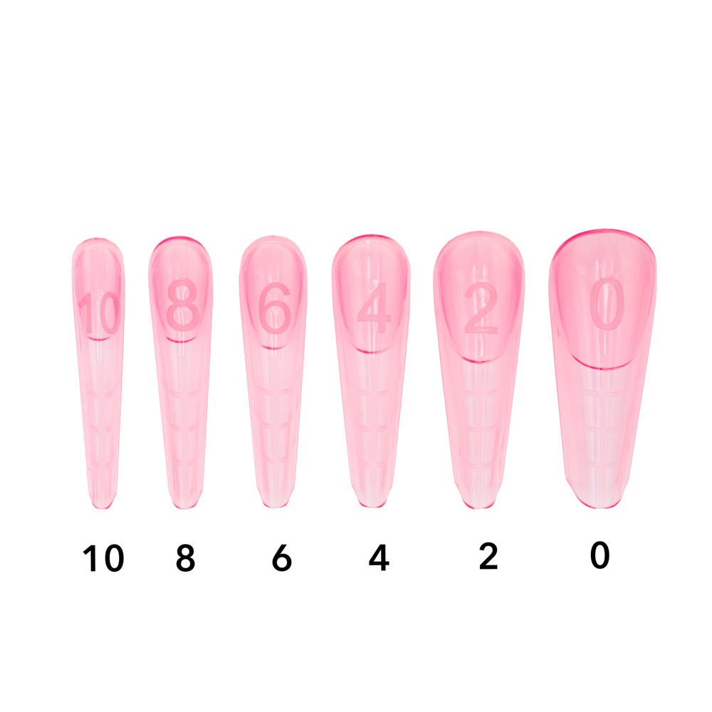 Caixa de Tips Pink French Russian Almond Moldes F1 - 120 uni.