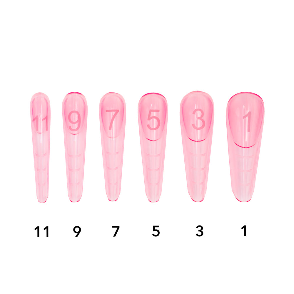 Caixa de Tips Pink French Russian Almond Moldes F1 - 120 uni.