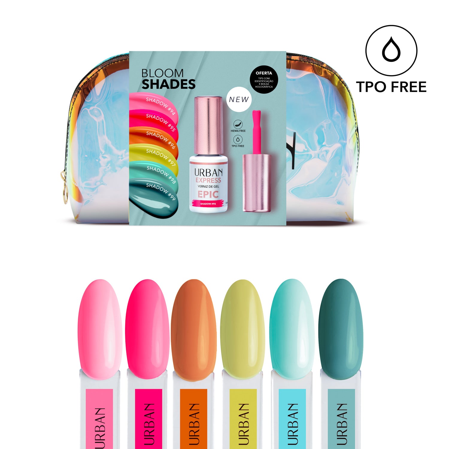 6-Color Gel Polish Kit - Express Epic Shadow Bloom Shades (