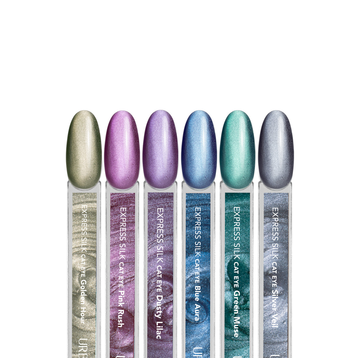 Kit 6 cores de Verniz Gel Express Silk Cat Eye