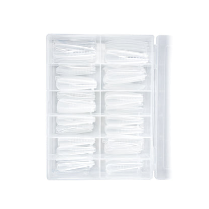 Caixa de Tips Natural Coffin Dual Forms 120 uni.