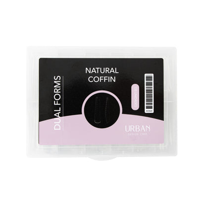 Caixa de Tips Natural Coffin Dual Forms 120 uni.