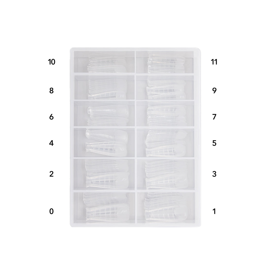 Caixa Nail Dual Form Natural Coffin 120 uni.