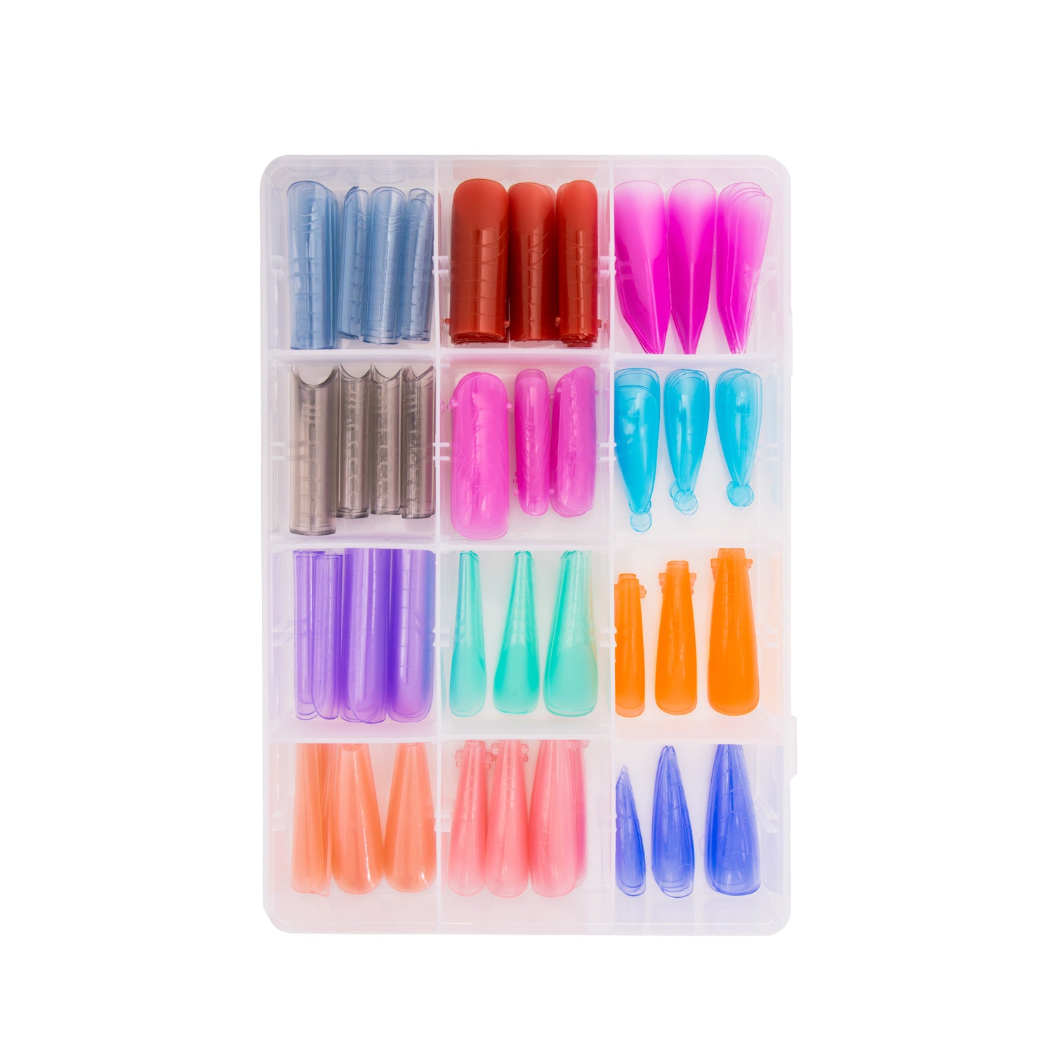 Caixa de Tips Mix Colorful Ultra Thin - Vários formatos - Molde F1 - 288 uni.