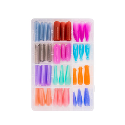 Caixa de Tips Mix Colorful Ultra Thin - Vários formatos - Molde F1 - 288 uni.