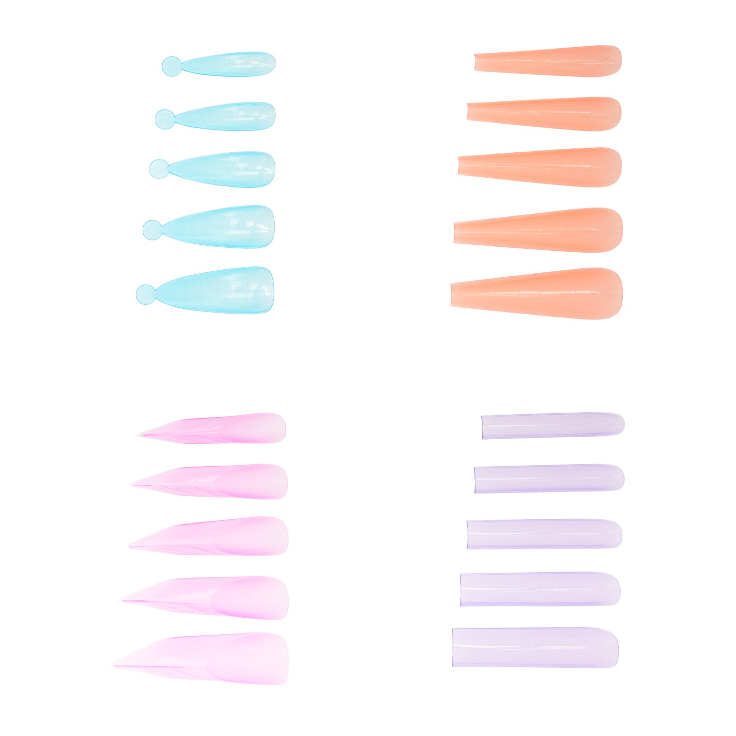 Caixa de Tips Mix Colorful Ultra Thin - Vários formatos - Molde F1 - 288 uni.