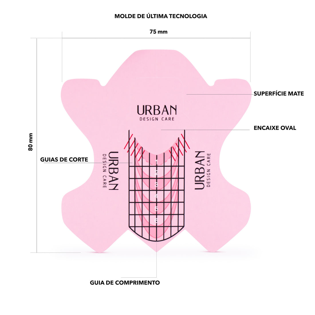 Moldes Urban Mate Nail Forms 100un