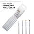Kit 4 pincéis essenciais holo clear com embalagem e os individuais