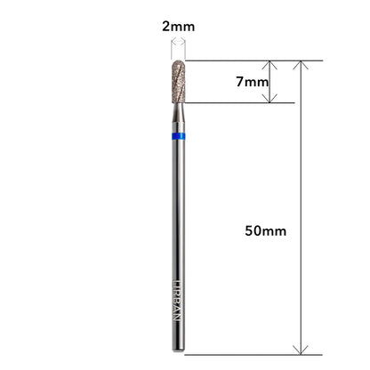 Carburo Diamantato Cilindro Punta Arrotondata 2.3mm (Grana Media)