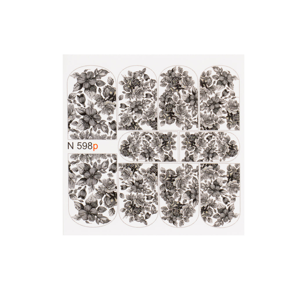 Fashion Slider Gray Flowers