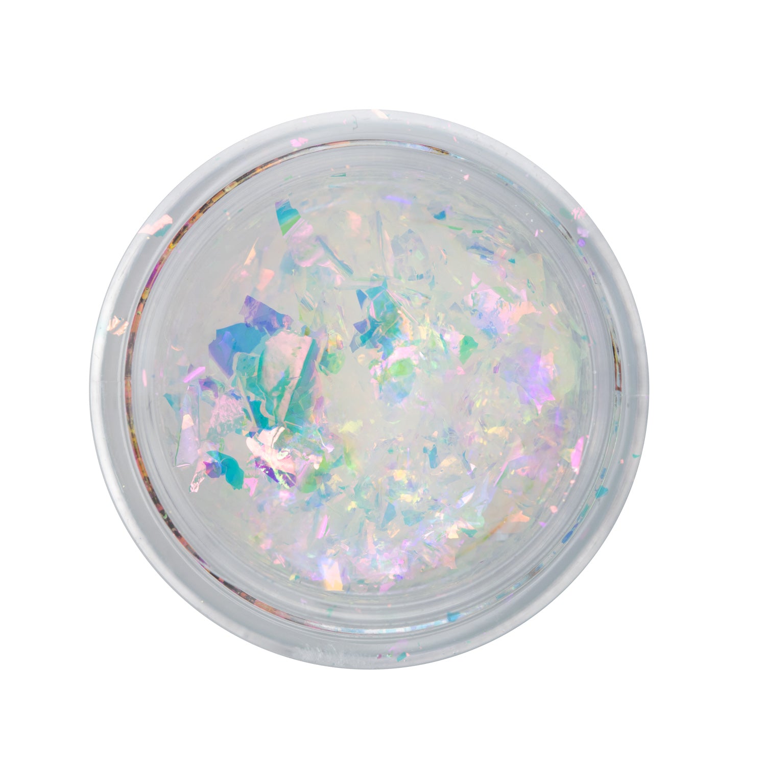 Embalagem aberta a mostrar os flakes do Aurora Premium Mirror Flakes 