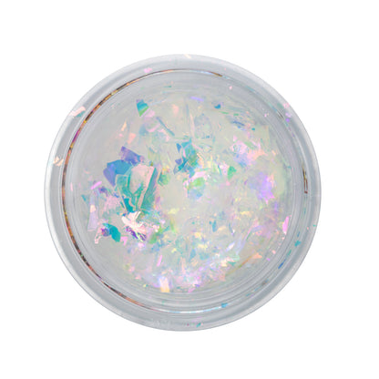Embalagem aberta a mostrar os flakes do Aurora Premium Mirror Flakes 