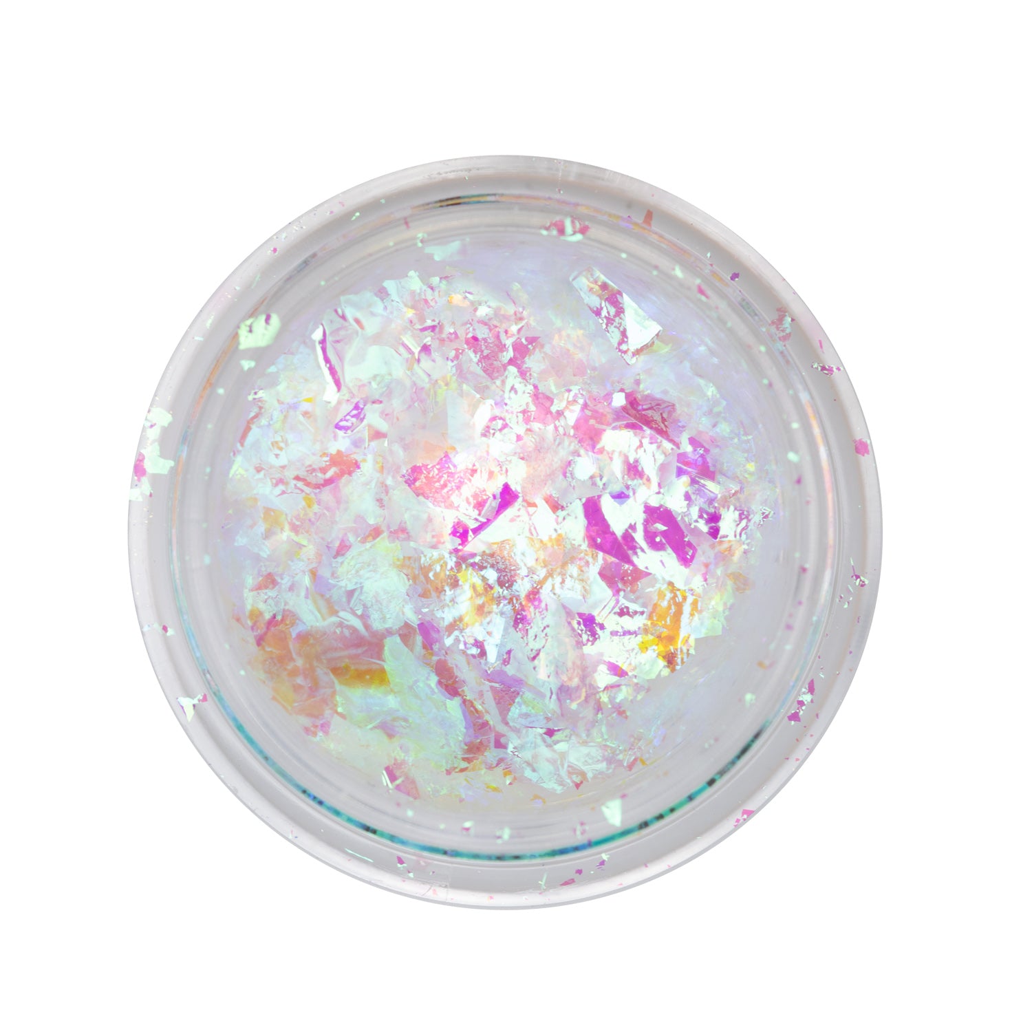 Embalagem aberta a mostrar os flakes do Aurora Premium Mirror Flakes 