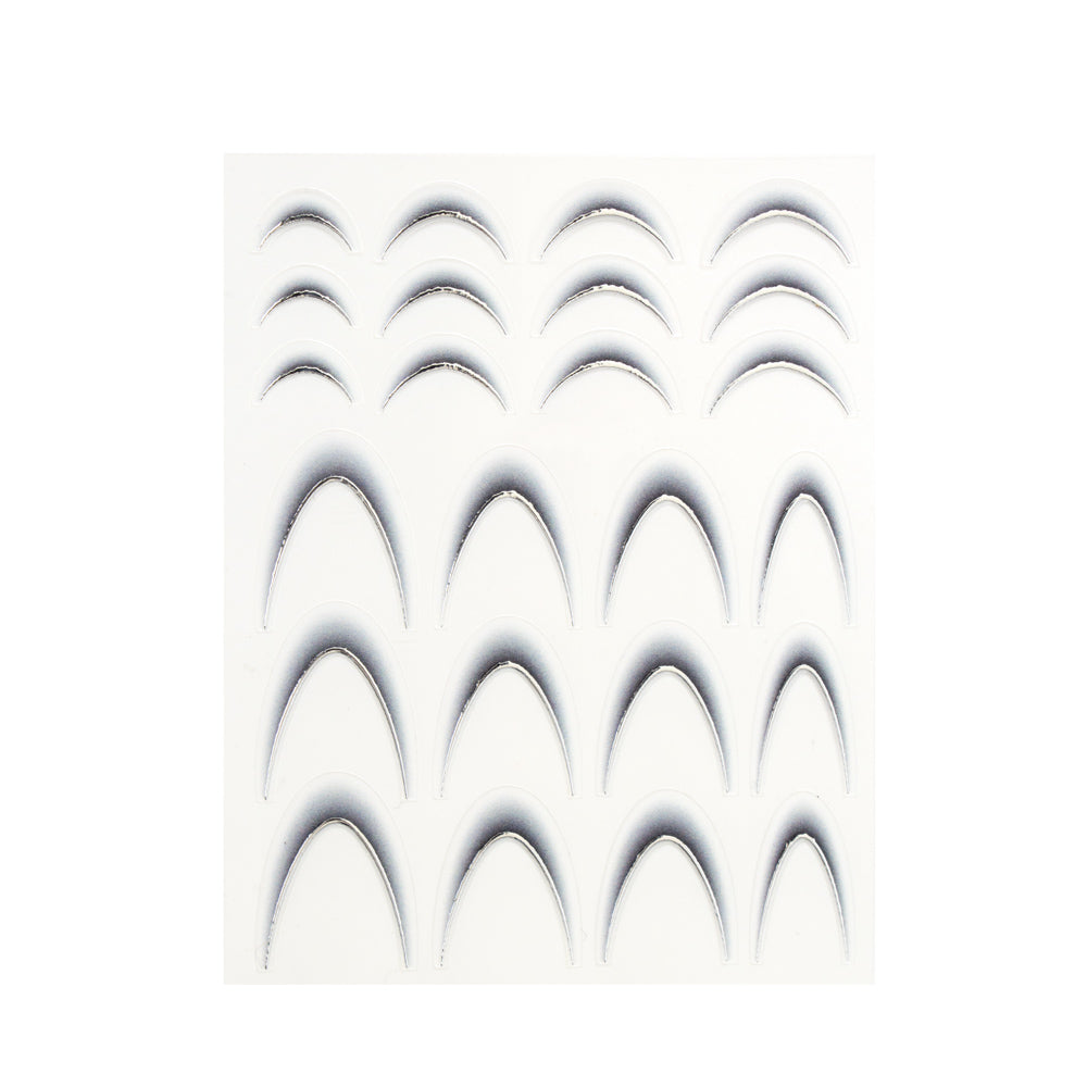 Silver Black Ombre - Smart Nail Sticker