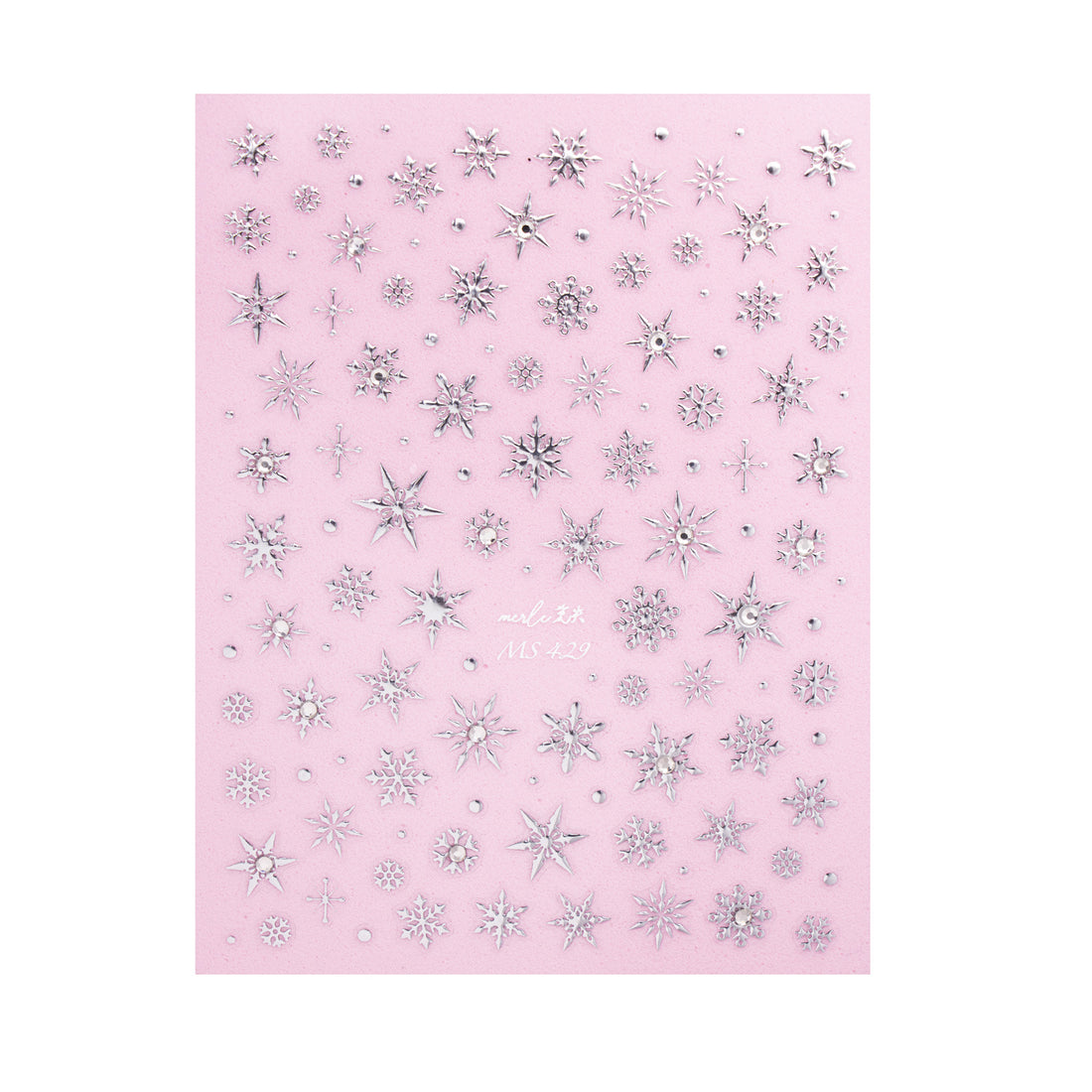 Silver Snow Sparkle - Smart Nail Sticker