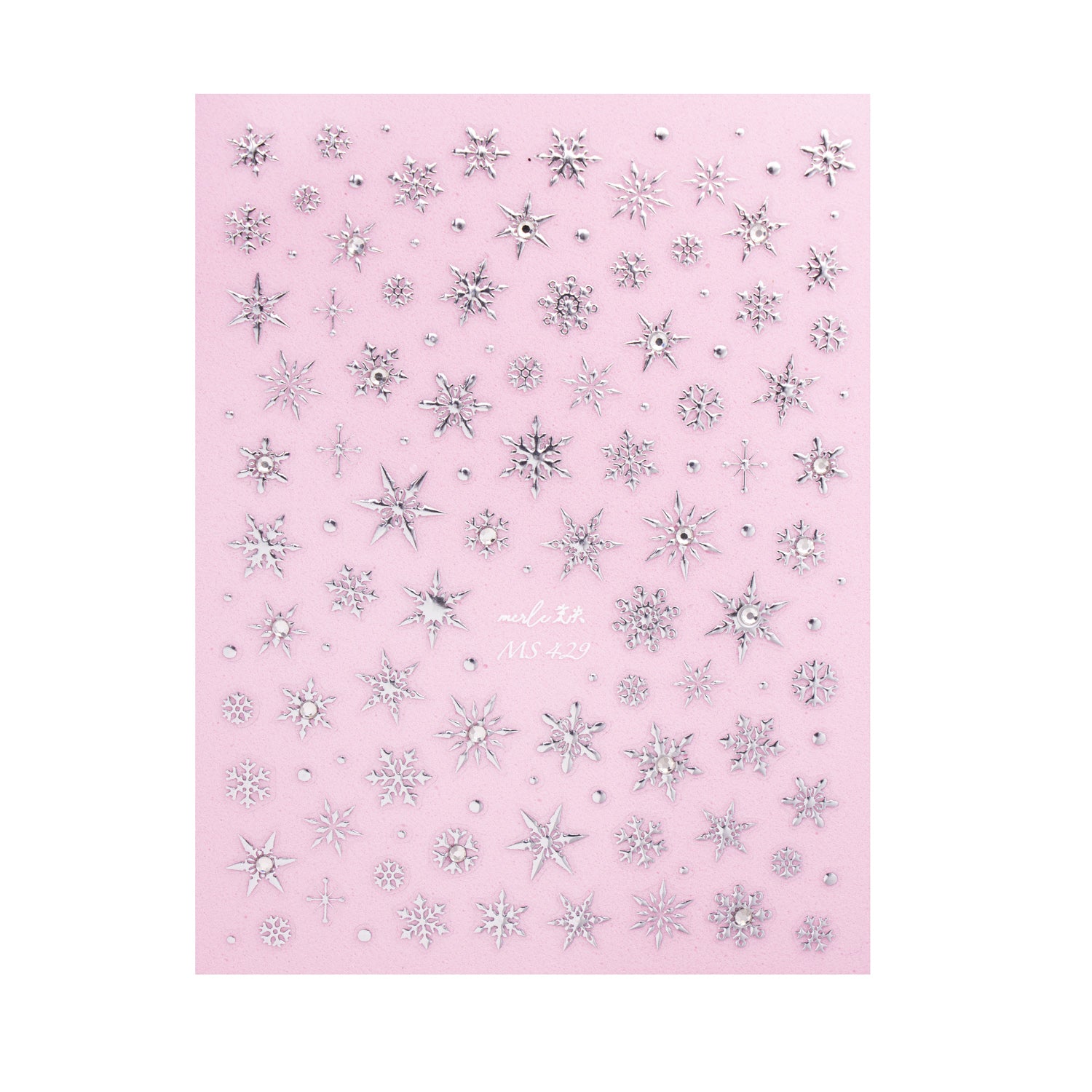 Silver Snow Sparkle - Smart Nail Sticker