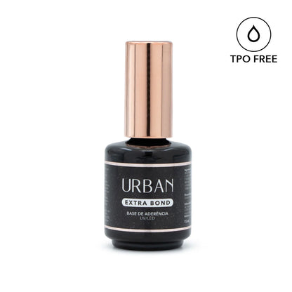 Frasco preto com tampa dourada base de aderência