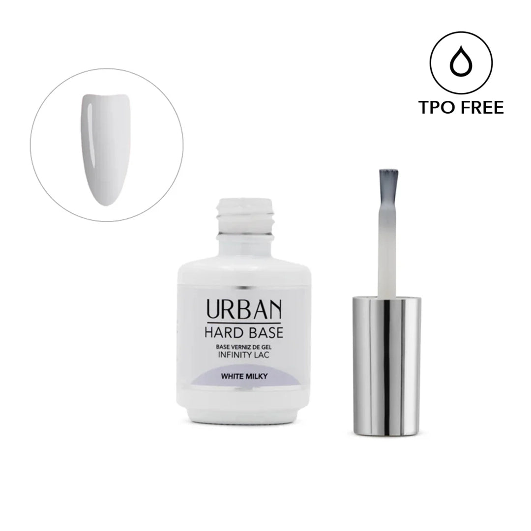 Boião branco a mostrar a cor do pincel e com uma tip pintada