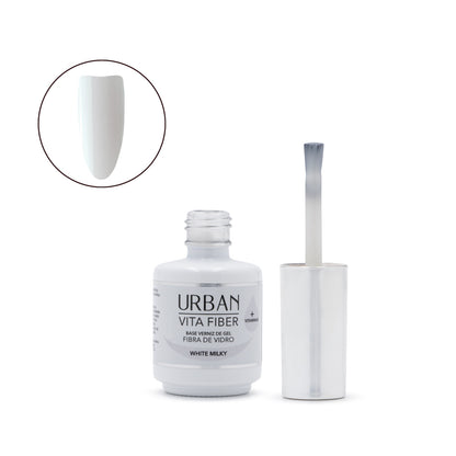 Boião branco aberto a mostrar a cor do pincel com tip