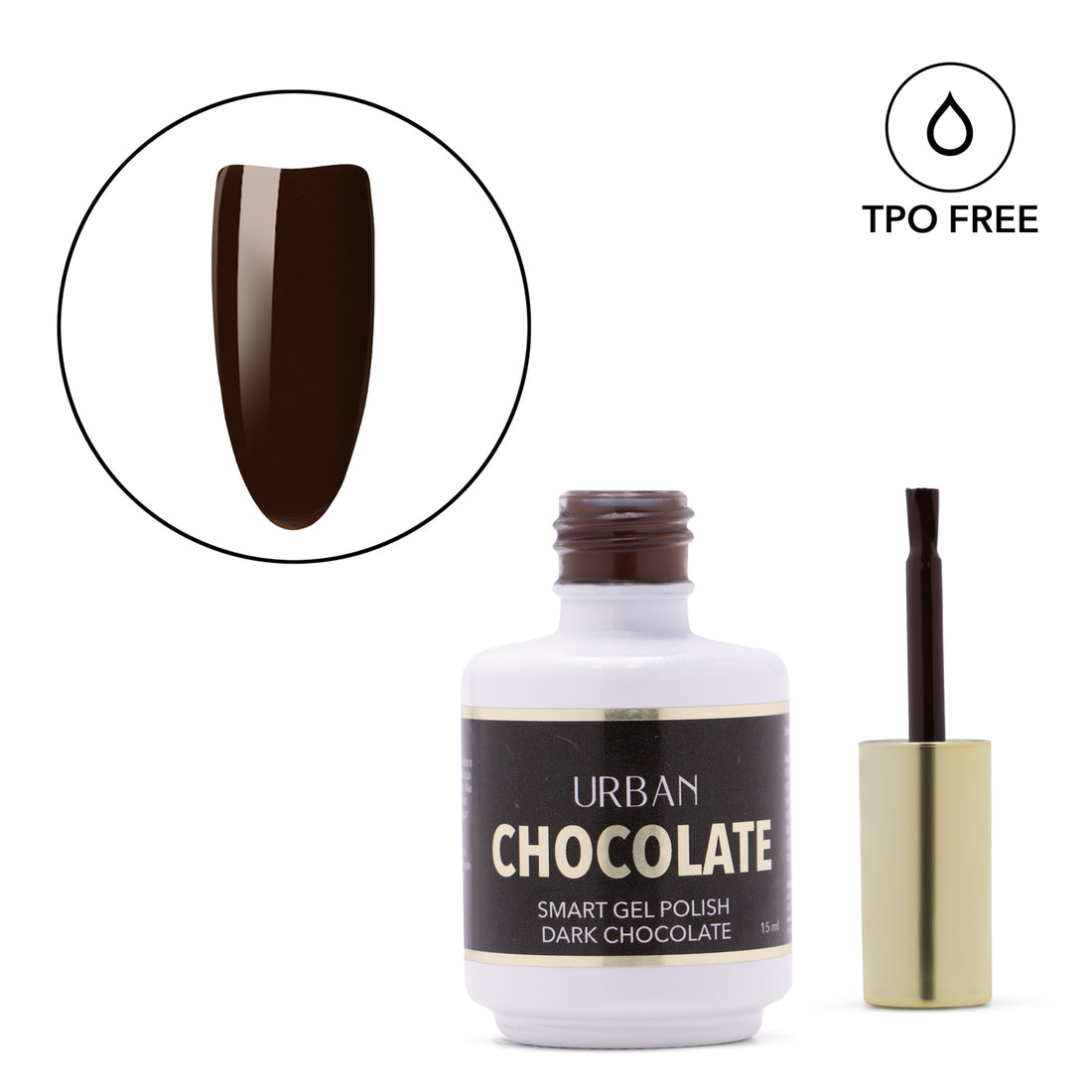 Boião aberto com pincel e tip pintada