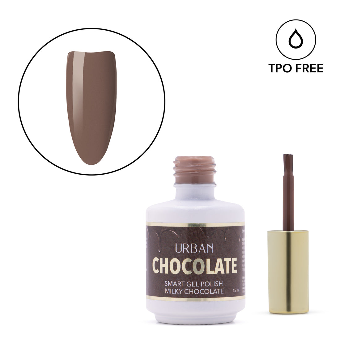 Boião aberto com pincel e tip pintada