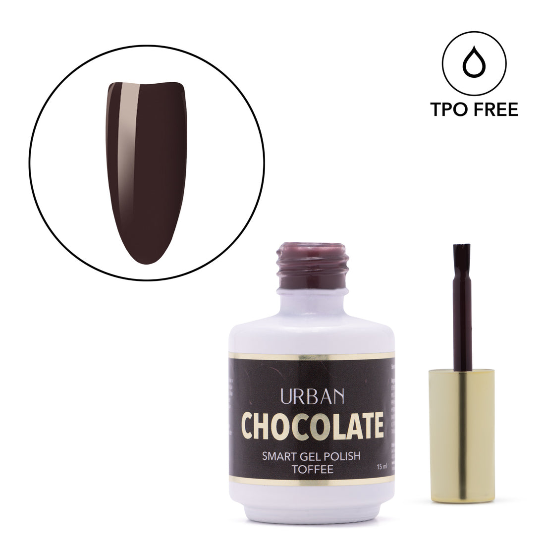 Boião aberto com pincel e tip pintada