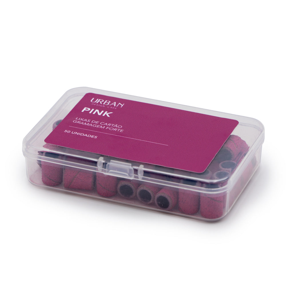 Caixa Lixas de Cartão Pink - Gramagem Forte 50 Unidades