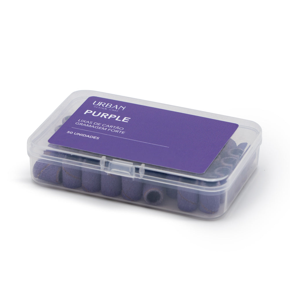 Caixa Lixas de Cartão Purple - Gramagem Forte 50 Unidades