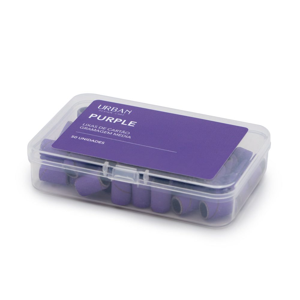 Caixa Lixas de Cartão Purple - Gramagem Média 50 Unidades