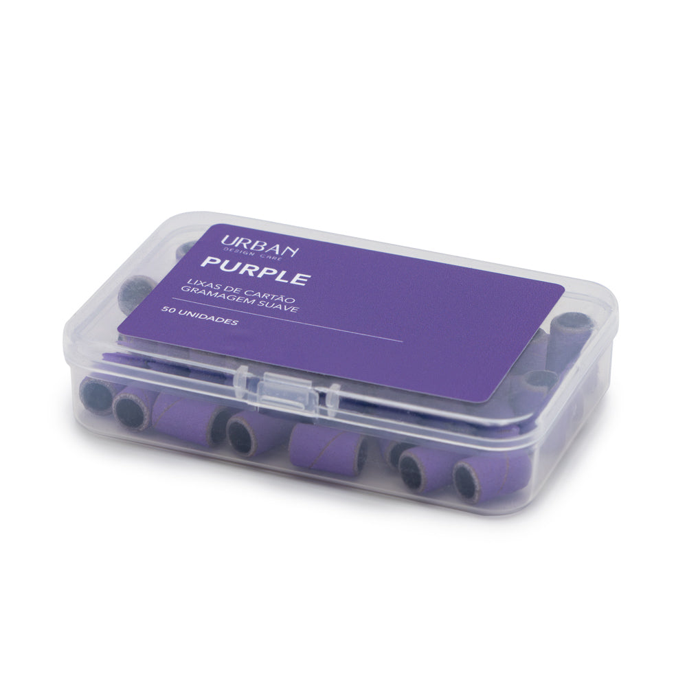 Caixa Lixas de Cartão Purple - Gramagem Suave 50 Unidades