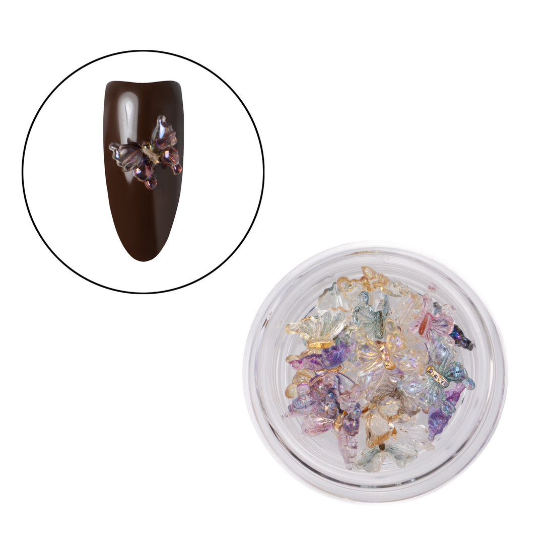 Crystal Colorful Butterfly 3D