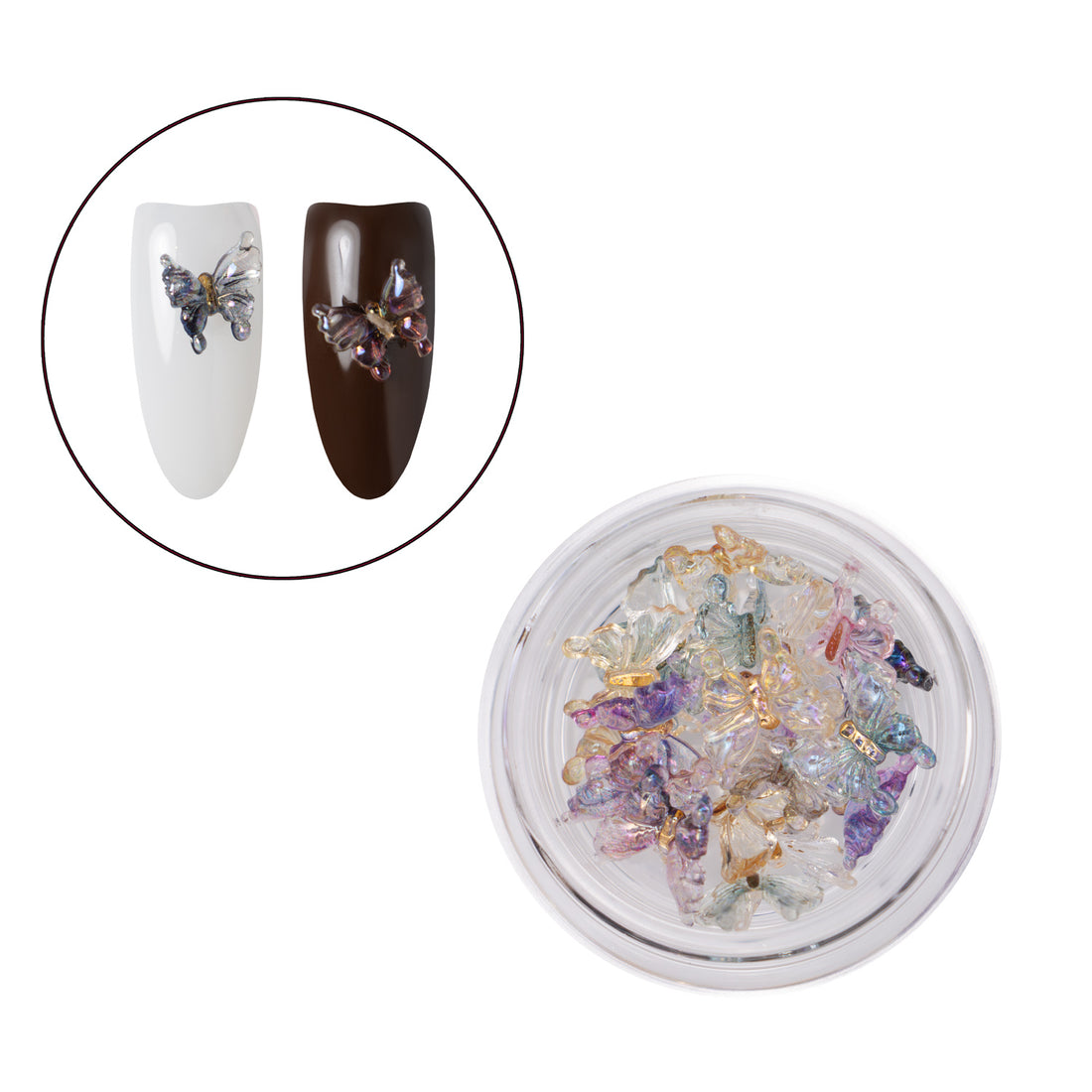 Cristal Colorful Butterfly 3D