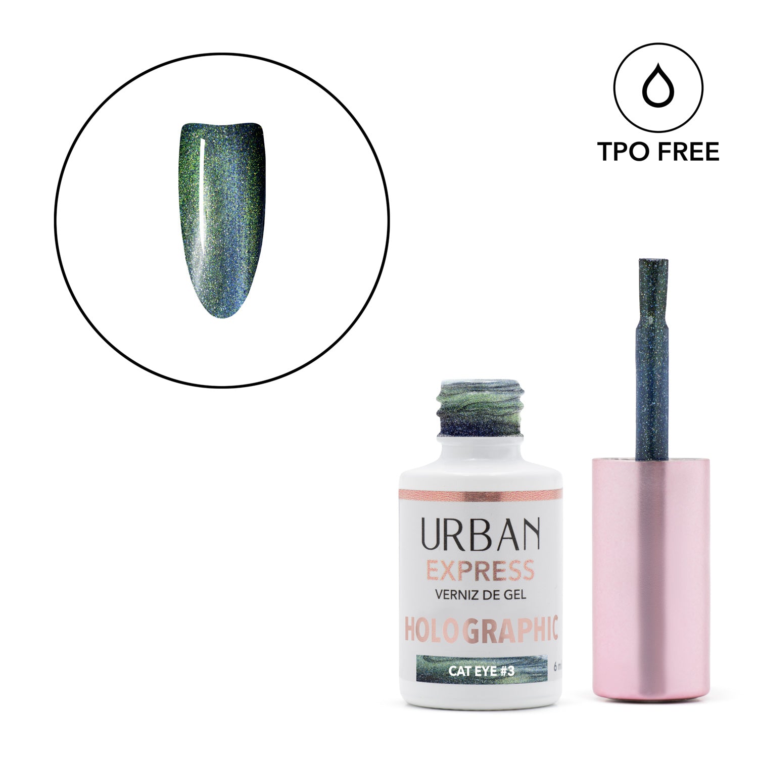 Boião pincel e tip a mostrar a cor