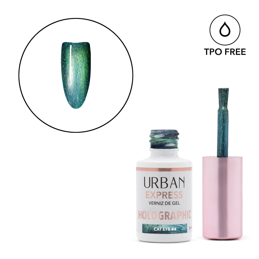 Boião pincel e tip a mostrar a cor