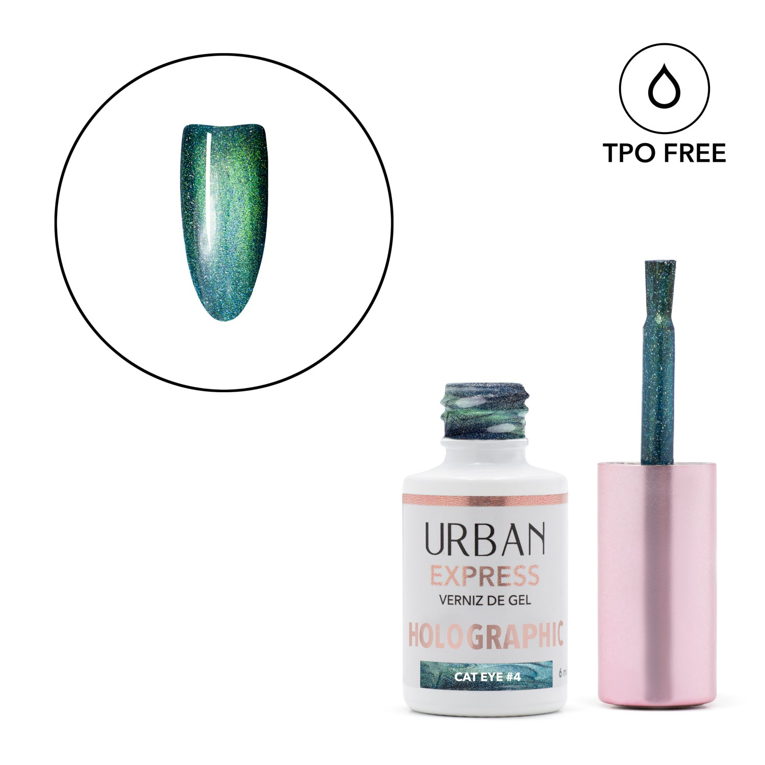 Boião pincel e tip a mostrar a cor