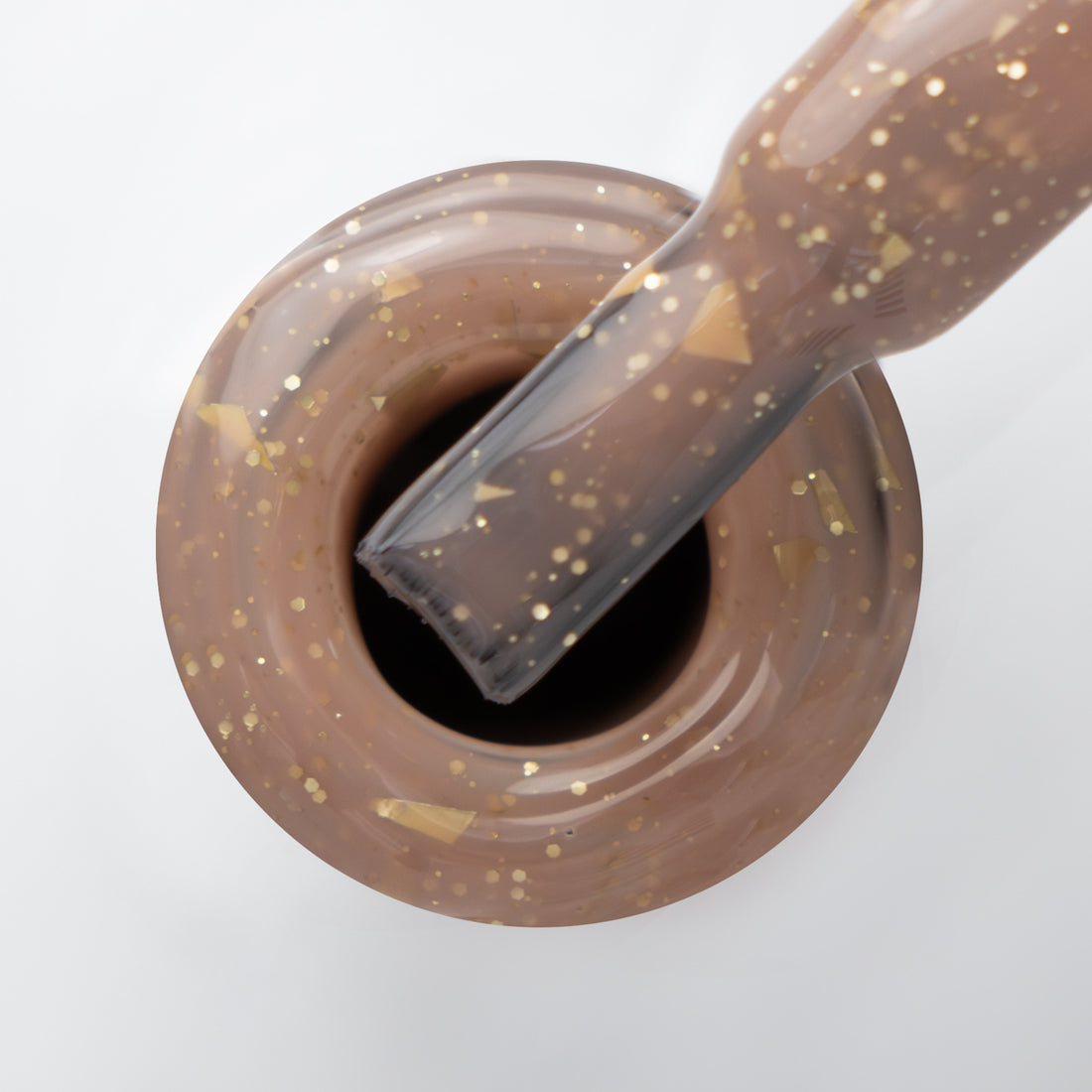 Pincel e gargalo a mostrar a cor