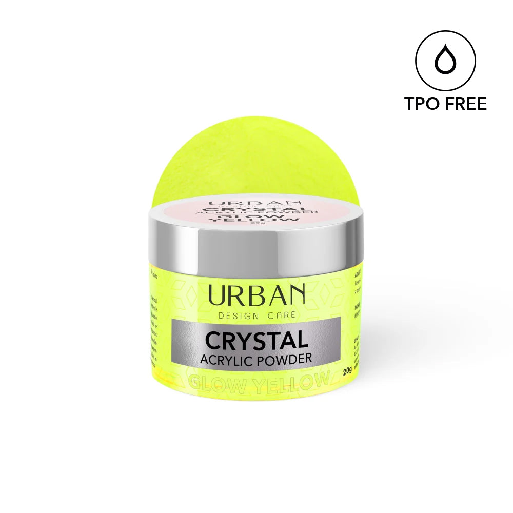 Crystal Acrilic Powder Glow Yellow 20g